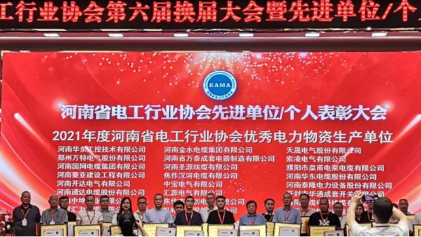 华东工控-河南省电工行业协会第六届换届大会暨先进单位/个人表彰大会